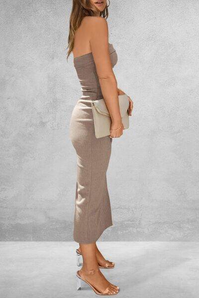 Slit Tube Midi Dress - Hovatok