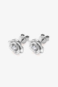 Adored Moissanite Flower 925 Sterling Silver Earrings - Hovatok