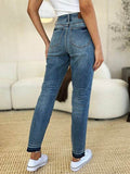 Judy Blue Full Size Mid Rise Rigid Magic Release Hem Jeans - Hovatok