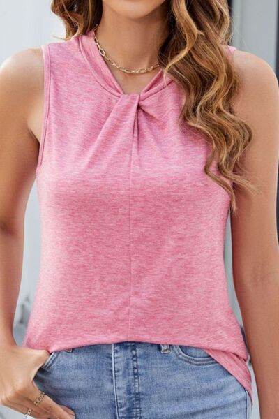 Twisted Solid Color Tank - Hovatok