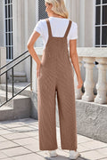 Lovelet Square Neck Wide Strap Overalls with Pockets - Hovatok