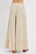 RISEN Shirring Detail Wide Leg Pants - Hovatok