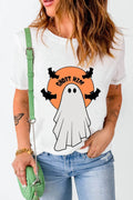 Full Size Ghost Round Neck Short Sleeve T-Shirt - Hovatok