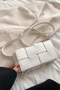 Zenana Vegan Leather Woven Crossbody Bag - Hovatok