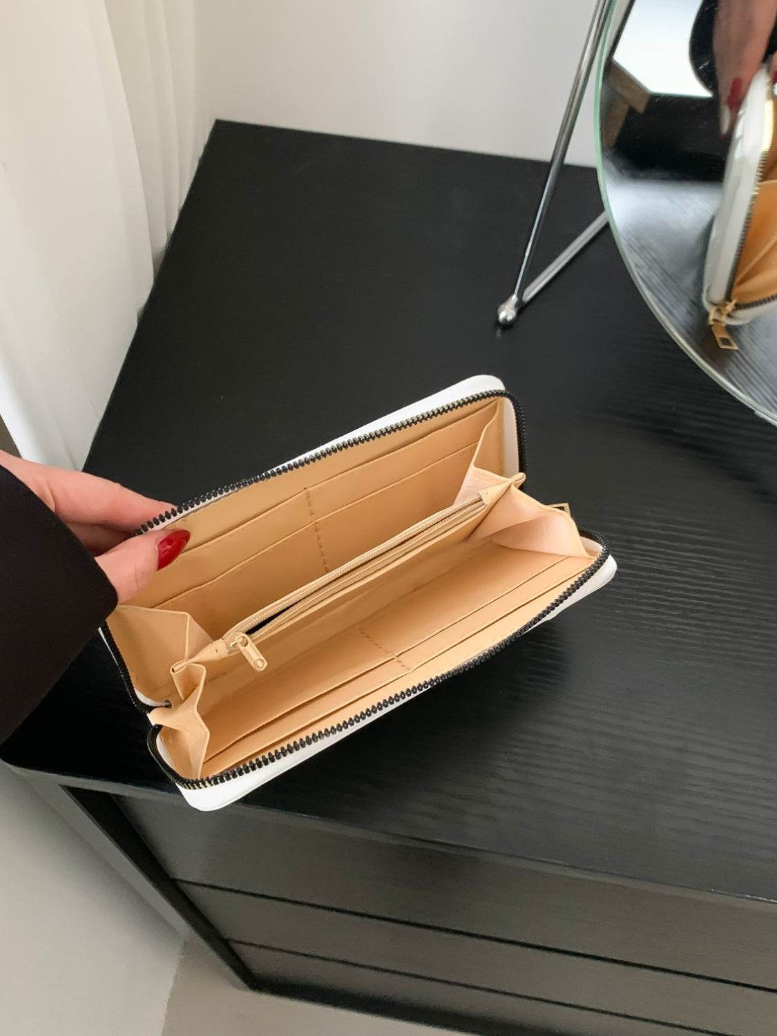 PU Leather Solid Color Wallet - Hovatok