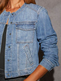 Snap Down Dropped Cargo Denim Jacket - Hovatok