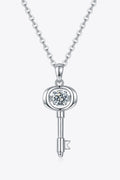 Adored Moissanite Key Pendant Necklace - Hovatok