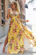 Halter Neck Split Dress - Hovatok