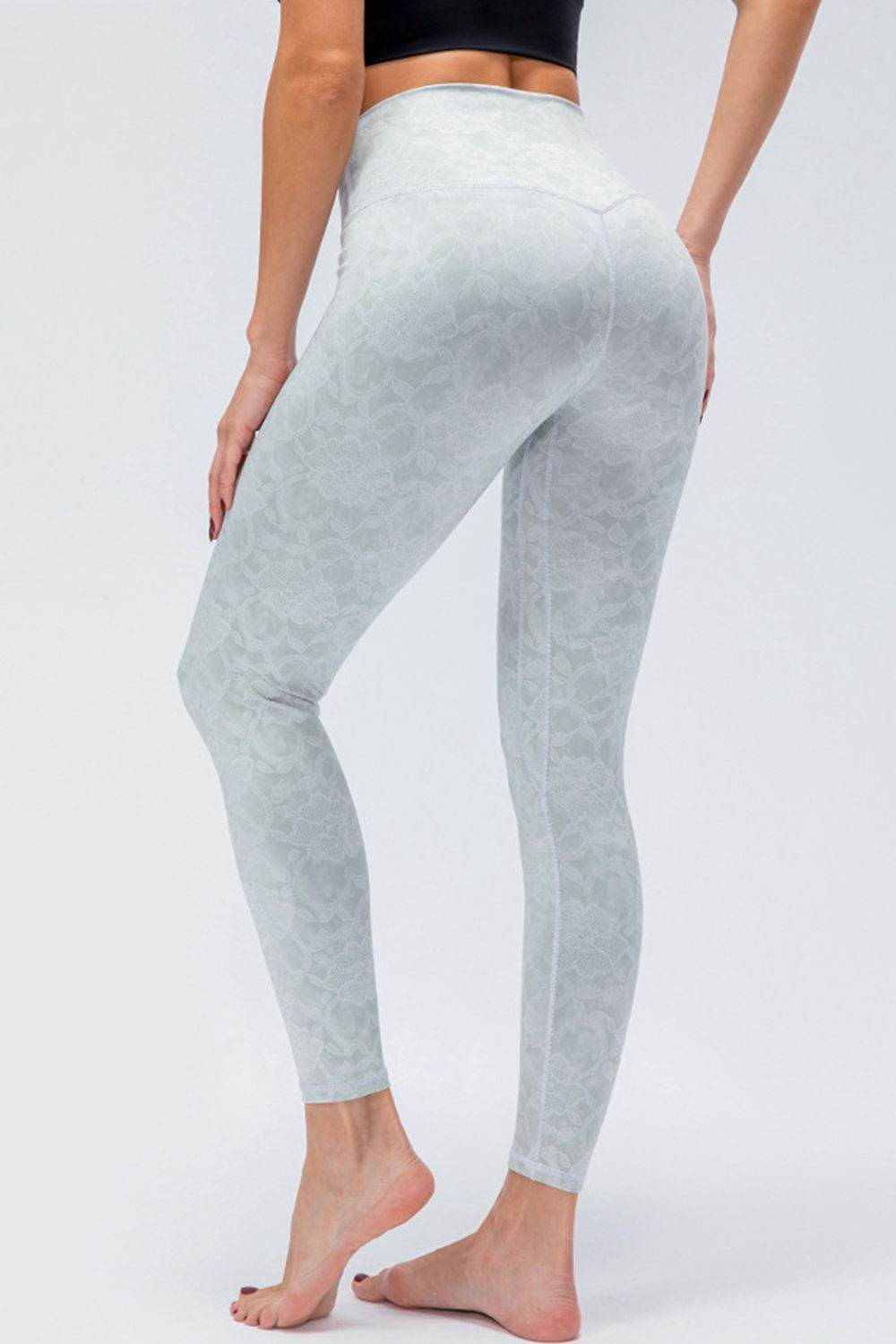 Wide Waistband Slim Fit Active Leggings - Hovatok