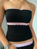 Devine Lace Detail Tube Top - Hovatok