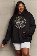 Simply Love Simply Love Full Size CREATE HAPPINESS Graphic Hoodie - Hovatok