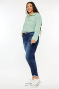 Kancan Full Size High Rise Frayed Ankle Skinny Jeans - Hovatok