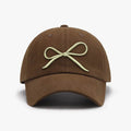 Bow Embroidered Cotton Baseball Cap - Hovatok