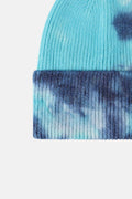 Tie-Dye Cuffed Rib-Knit Beanie Hat - Hovatok
