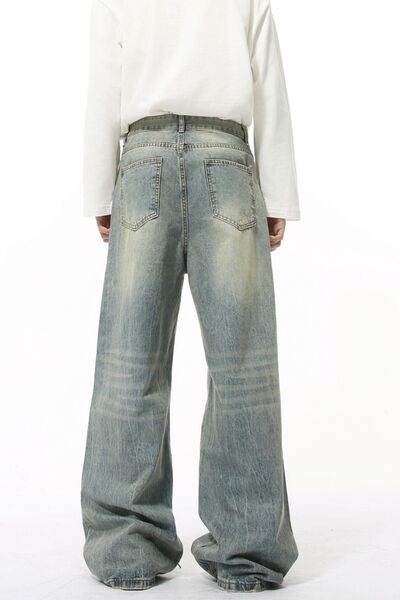 Wide Leg Jeans with Pockets - Hovatok
