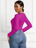 Round Neck Long Sleeve Bodysuit - Hovatok