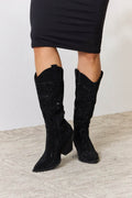 Forever Link Rhinestone Knee High Cowboy Boots - Hovatok