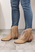 Legend Women's Fringe Cowboy Western Ankle Boots - Hovatok
