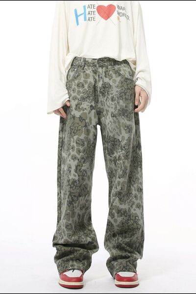Camouflage Jeans with Pockets - Hovatok