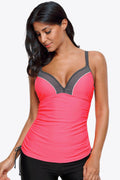 Contrast Sweetheart Neck Swim Cami - Hovatok