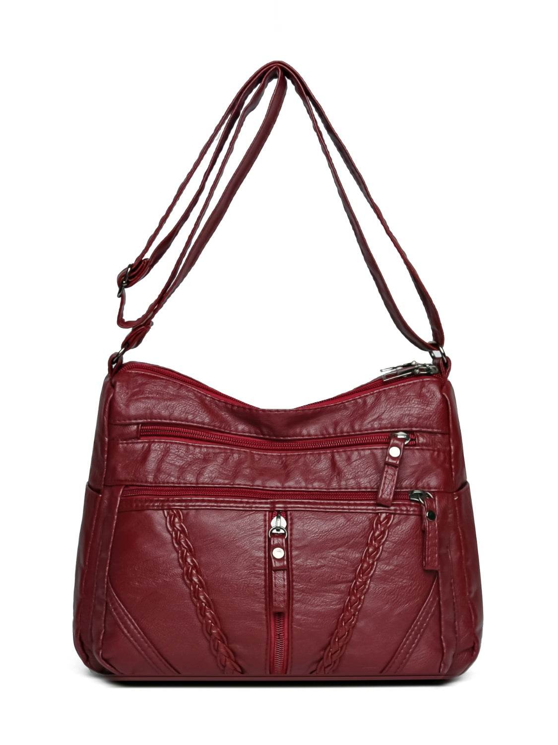 Adjustable Strap PU Leather Shoulder Bag - Hovatok
