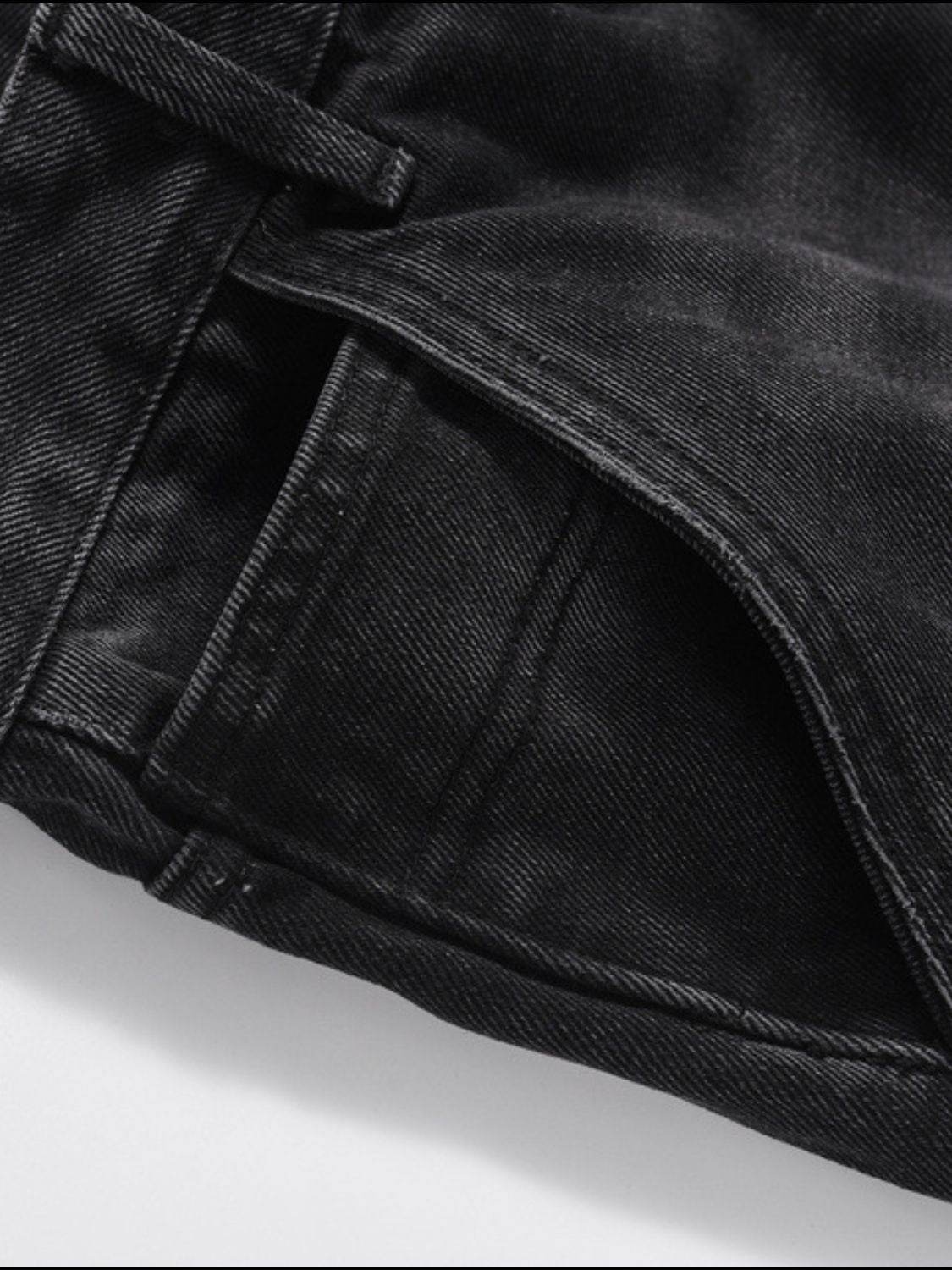 Men's Full Size Washed Straight Leg Jeans Plus Size - Hovatok