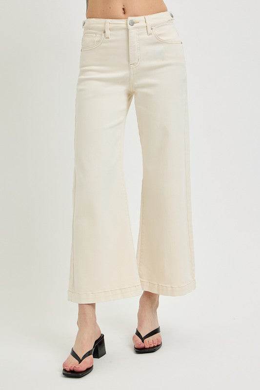 RISEN Full Size Tummy Control Cropped Bootcut Jeans Plus Size - Hovatok