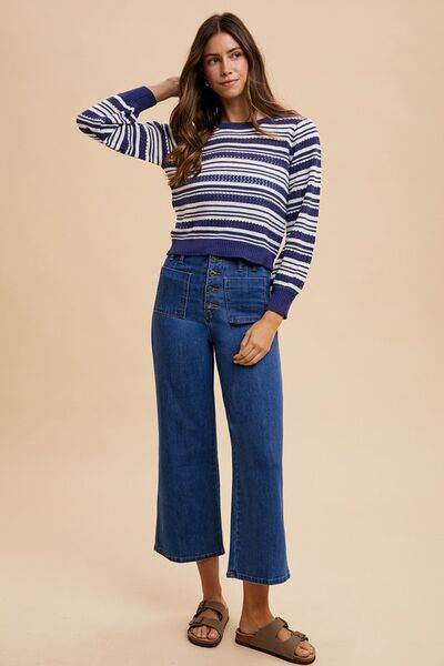 Annie Wear Button Fly High Waist Jeans - Hovatok