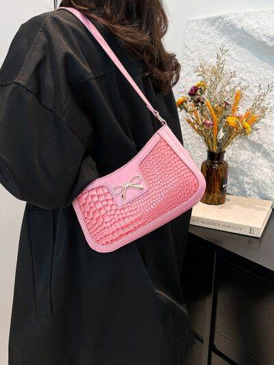 Bow PU Leather Shoulder Bag - Hovatok