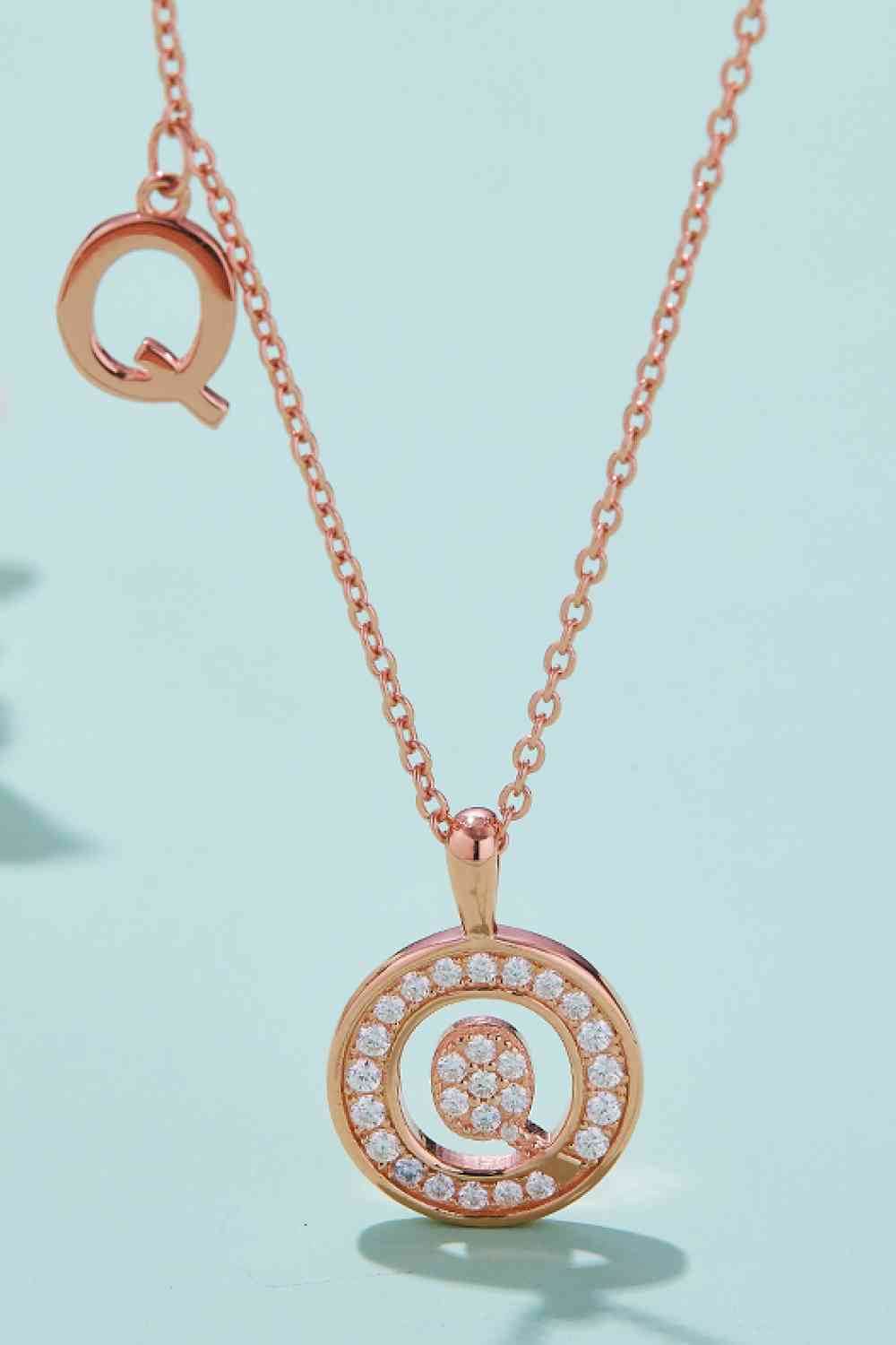 Adored Moissanite K to T Pendant Necklace - Hovatok