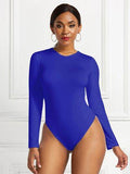 Round Neck Long Sleeve Bodysuit - Hovatok