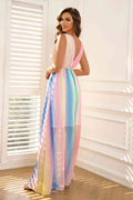 Surplice Neck Sleeveless Maxi Dress - Hovatok
