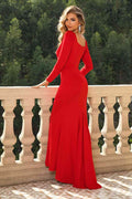 Square Neck Long Sleeve Dress - Hovatok