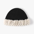 Fuzzy Hem Knit Hat - Hovatok
