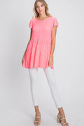 Heimish Full Size Tiered Round Neck Ruffle Sleeve Top Plus Size - Hovatok