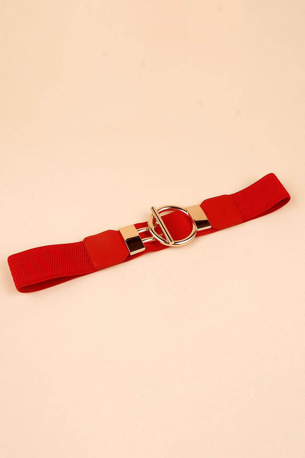 Circle Shape Buckle Zinc Alloy Buckle PU Leather Belt - Hovatok