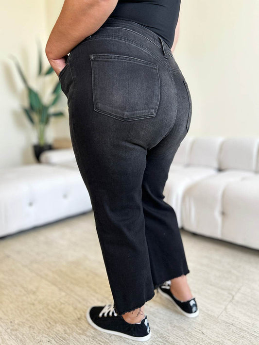 Judy Blue Full Size High Waist Button Fly Jeans - Hovatok