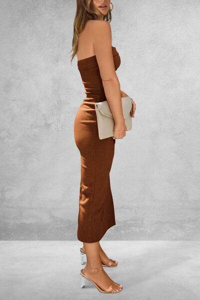 Slit Tube Midi Dress - Hovatok