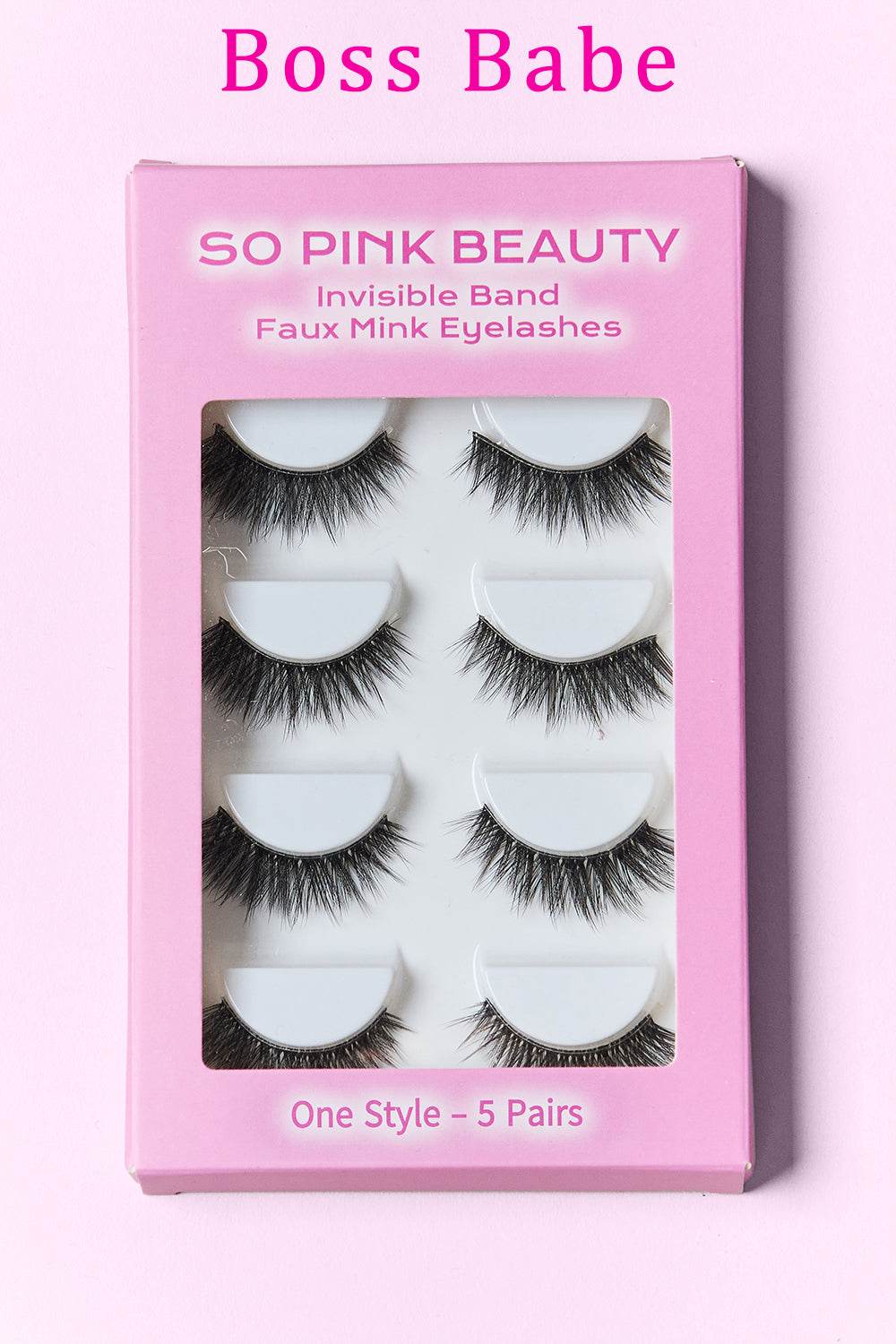 SO PINK BEAUTY Faux Mink Eyelashes 5 Pairs - Hovatok