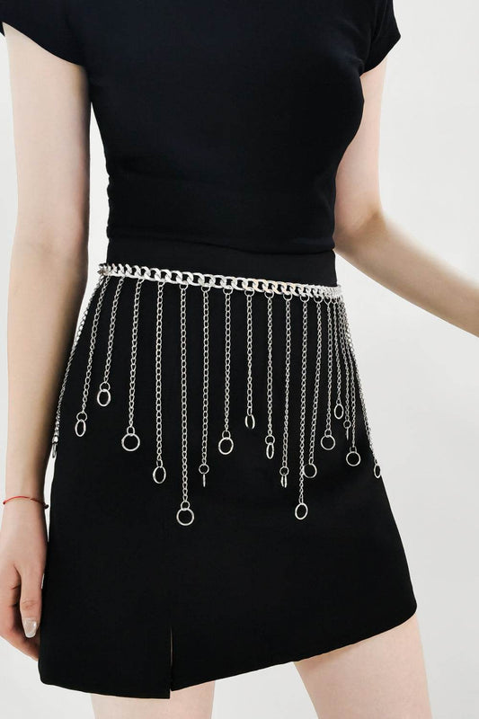 Fringe Chain Alloy Belt - Hovatok