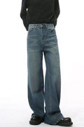 Wide Leg Pocketed Jeans - Hovatok
