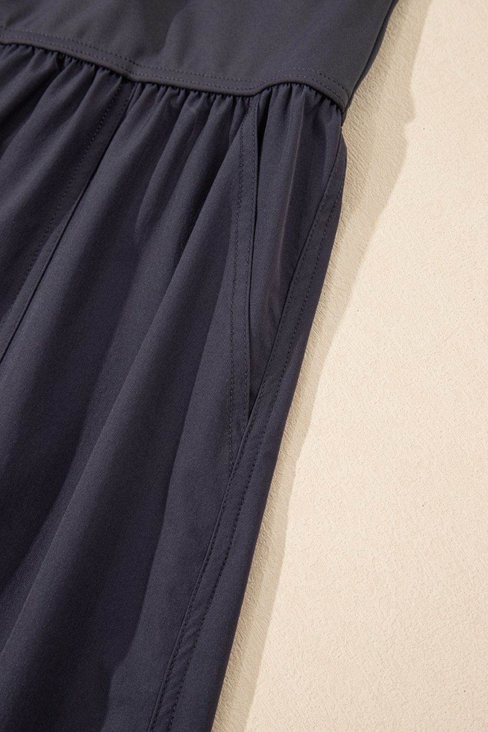 Cutout Square Neck Wide Strap Active Jumpsuit - Hovatok