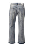 Men's Frayed Hem Bootcut Jeans - Hovatok