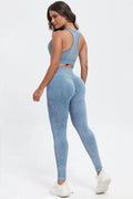 3 Piece Washed Square Neck Wide Strap Active Set - Hovatok