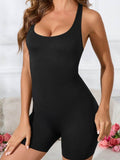 Crisscross Scoop Neck Wide Strap Romper - Hovatok