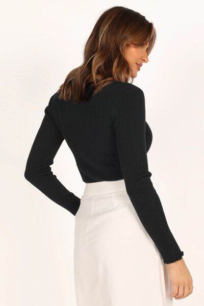 Lettuce Edge Round Neck Long Sleeve T-Shirt - Hovatok