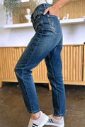 Judy Blue Full Size Tummy Control High Waist Slim Jeans - Hovatok