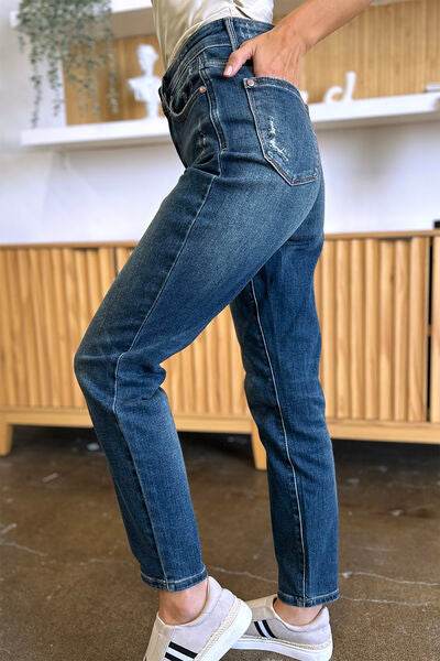 Judy Blue Full Size Tummy Control High Waist Slim Jeans - Hovatok