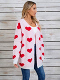 Angel Wings Heart Open Front Long Sleeve Cardigan - Hovatok