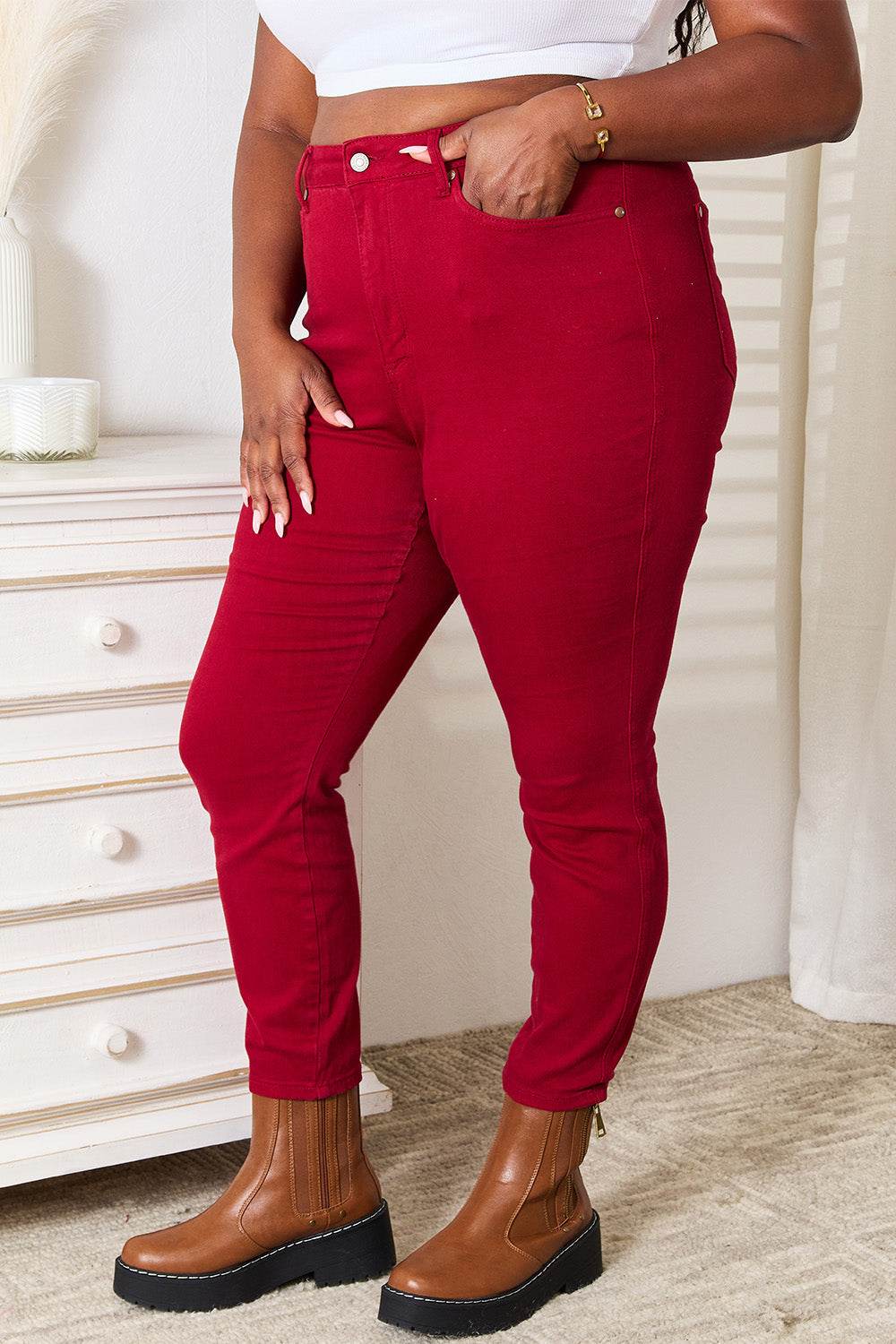Judy Blue Full Size High Waist Tummy Control Skinny Jeans - Hovatok